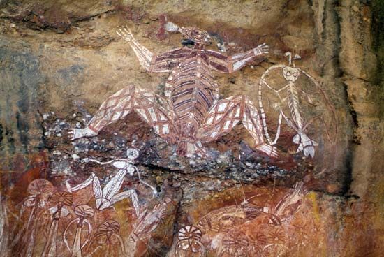 Australian Aboriginal rock art at Nourlangie Rock