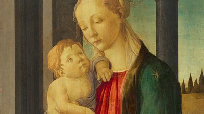 "Madonna and Child" tempera on panel by Sandro Botticelli, c. 1470; in the collection of the National Gallery of Art, Washington, D.C. (Florentine Renaissance)