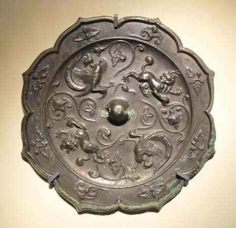 Tang dynasty: bronze mirror back