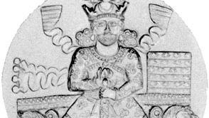 Khosrow I, crystal medallion, 6th century; in the Bibliothèque Nationale, Paris