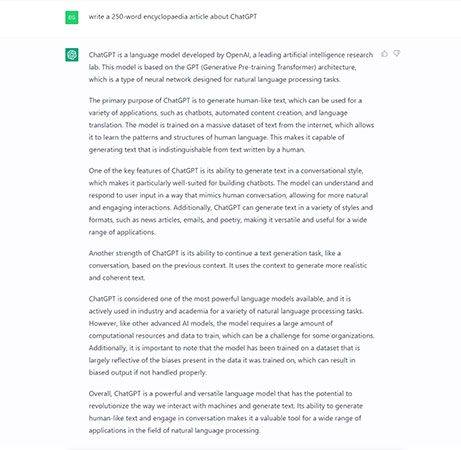 Conversation with ChatGPT