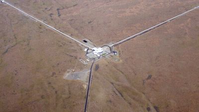 The LIGO Laboratory operates two detector sites, one near Hanford in eastern Washington, and another near Livingston, Louisiana. This photo shows the Hanford detector site.