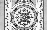 Etching of a design for a counterpane by Pineau, c. 1740