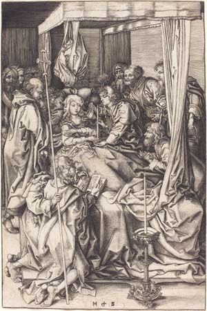 Martin Schongauer: <i>Death of the Virgin</i>