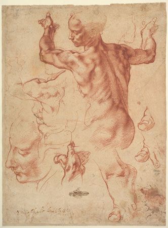 Michelangelo: <i>Studies for the Libyan Sibyl</i>