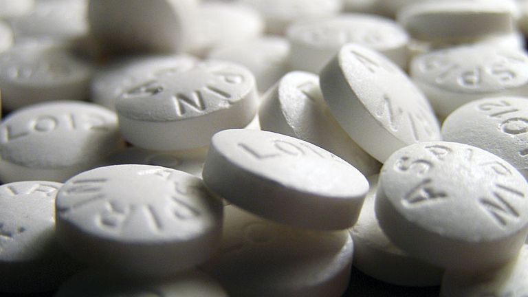 Aspirin pills.