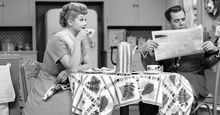 Lucille Ball and Desi Arnaz in the television series "I Love Lucy" 1951-57.