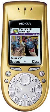 Nokia cell phone that allows users to take still photographs and video clips.