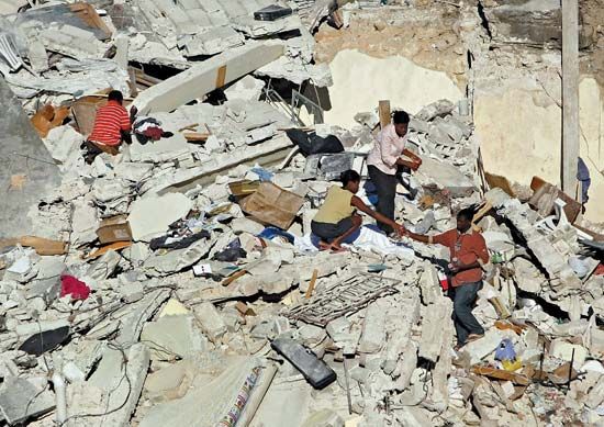 earthquake damage in Haiti