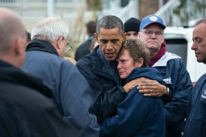 Barack Obama touring Superstorm Sandy damage