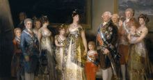 "The Family of Carlos IV" oil on canvas by Francisco Goya, 1800; in the collection of the Prado, Madrid, Spain.
