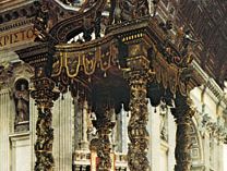 Baldachin, St. Peter's, Vatican City, by Gian Lorenzo Bernini, 1624–33