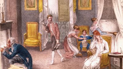 The Migraine, coloured lithograph, 1823.