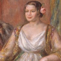 "Tilla Durieux" (Ottilie Goddeffroy, 1880-1971) oil on canvas by August Renoir, 1914; in the collection of the Art Institute of Chicago.